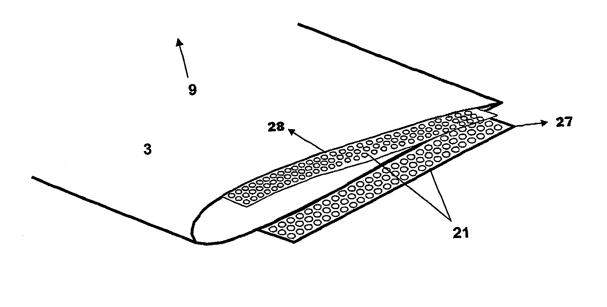 Aircraft provided with aerodynamic seal for reduction of noise generated by aircraft control surfaces