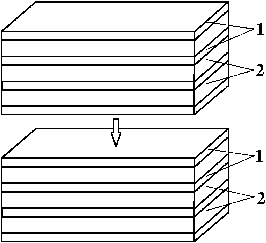 Method for preparing layered ceramic tool based on shock wave conduction theory