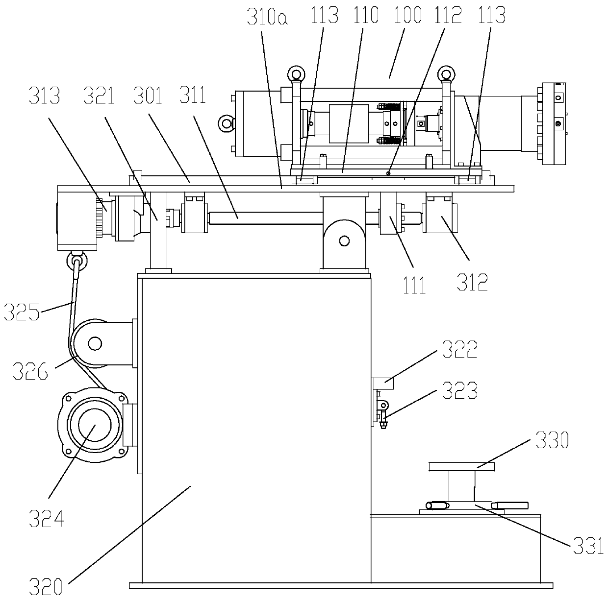 Thermal-fluid-solid coupling CT triaxial pressure chamber lifting device for loaded coal and rock mass