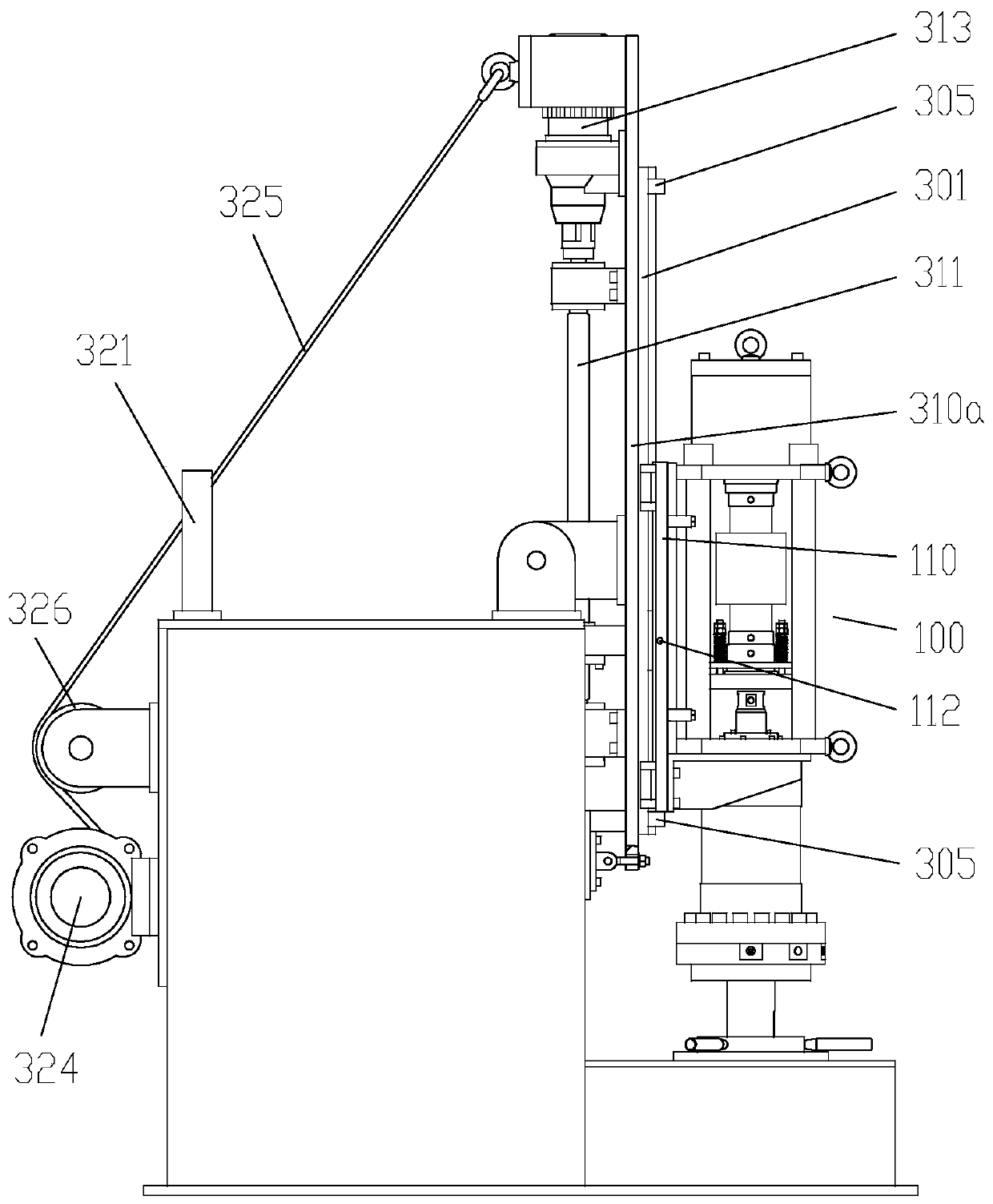 Thermal-fluid-solid coupling CT triaxial pressure chamber lifting device for loaded coal and rock mass