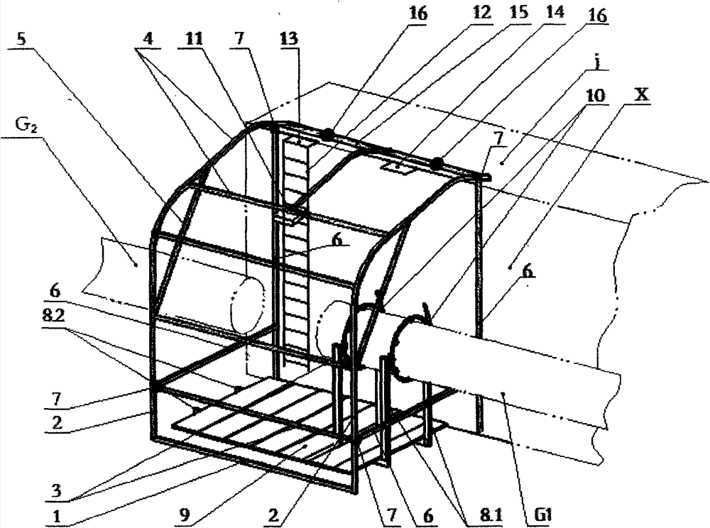 Gunwale welding operating shed for laying submarine pipelines