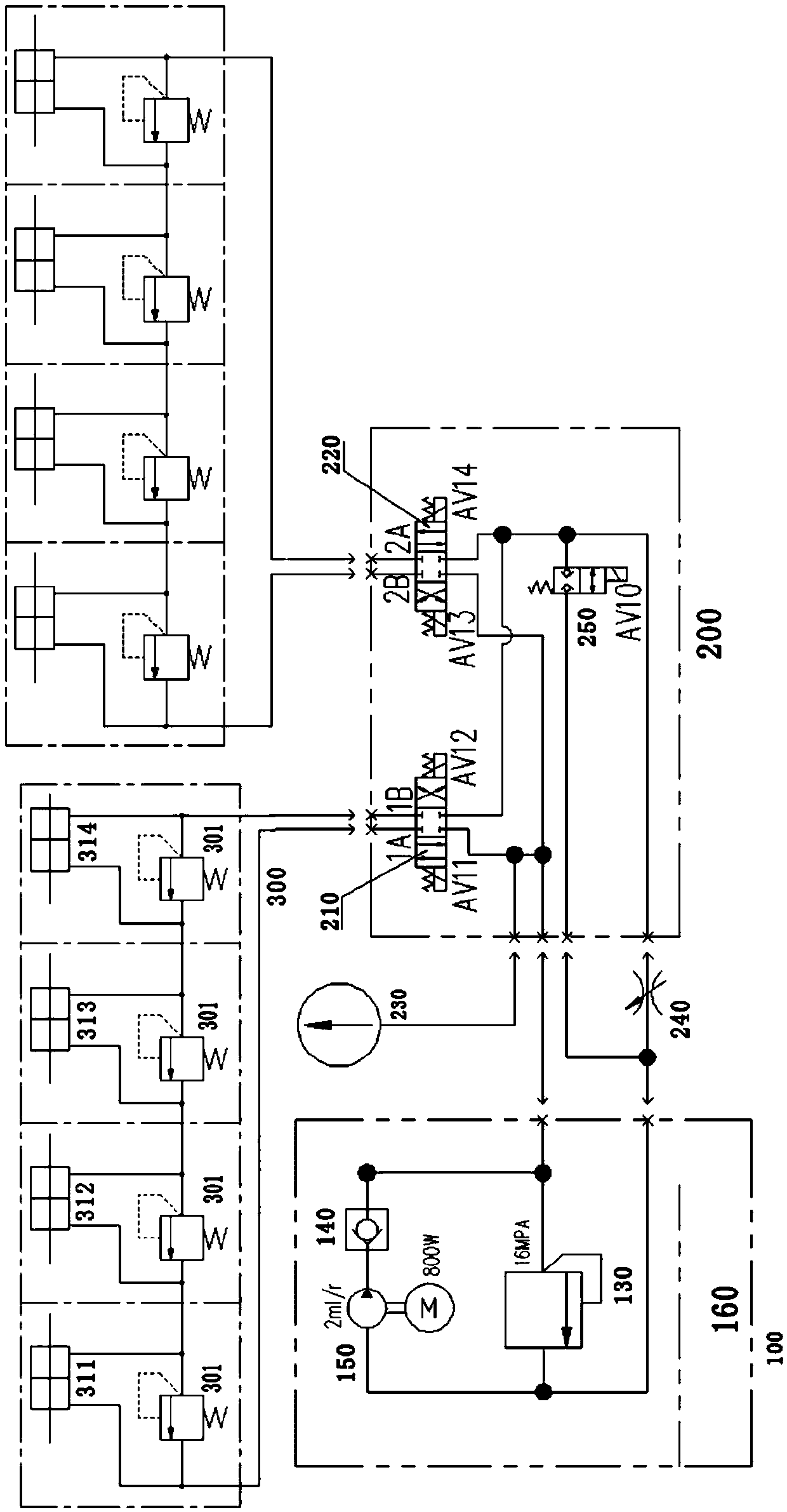 Hydraulic synchronous system and carrying vehicle comprising synchronous hydraulic system