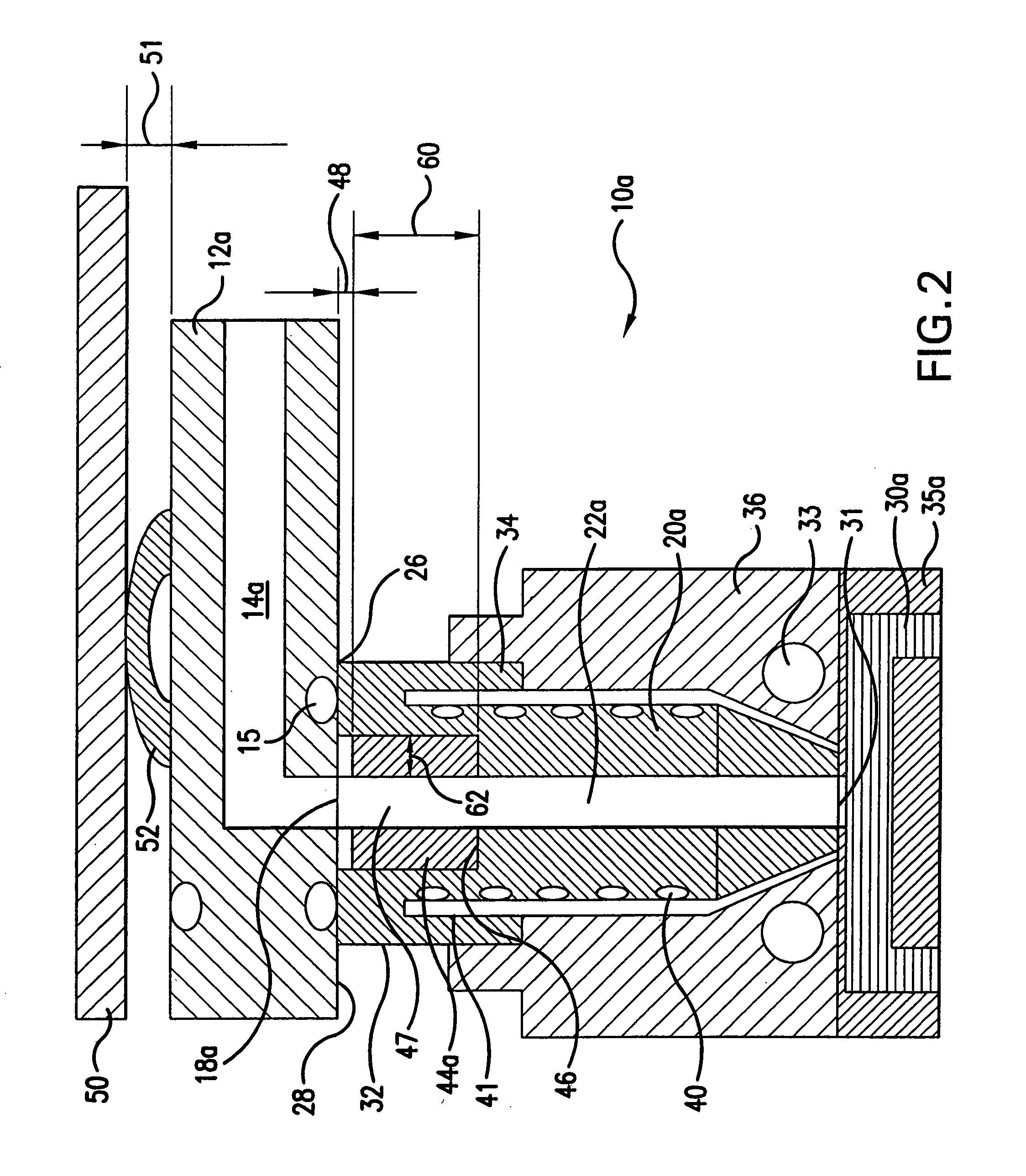 Thermal seal between manifold and nozzle