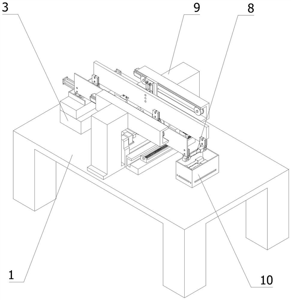 A fully automatic stair handrail processing equipment