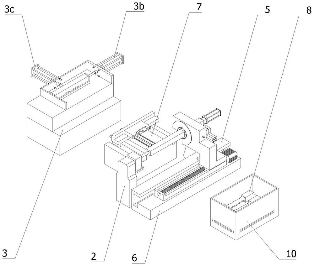 A fully automatic stair handrail processing equipment