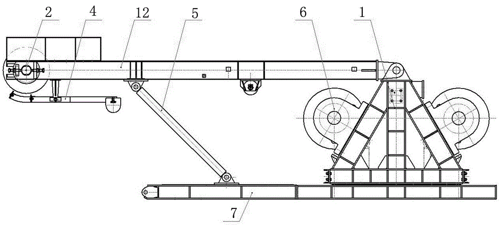 Coal unloading device for high-power belt conveyor