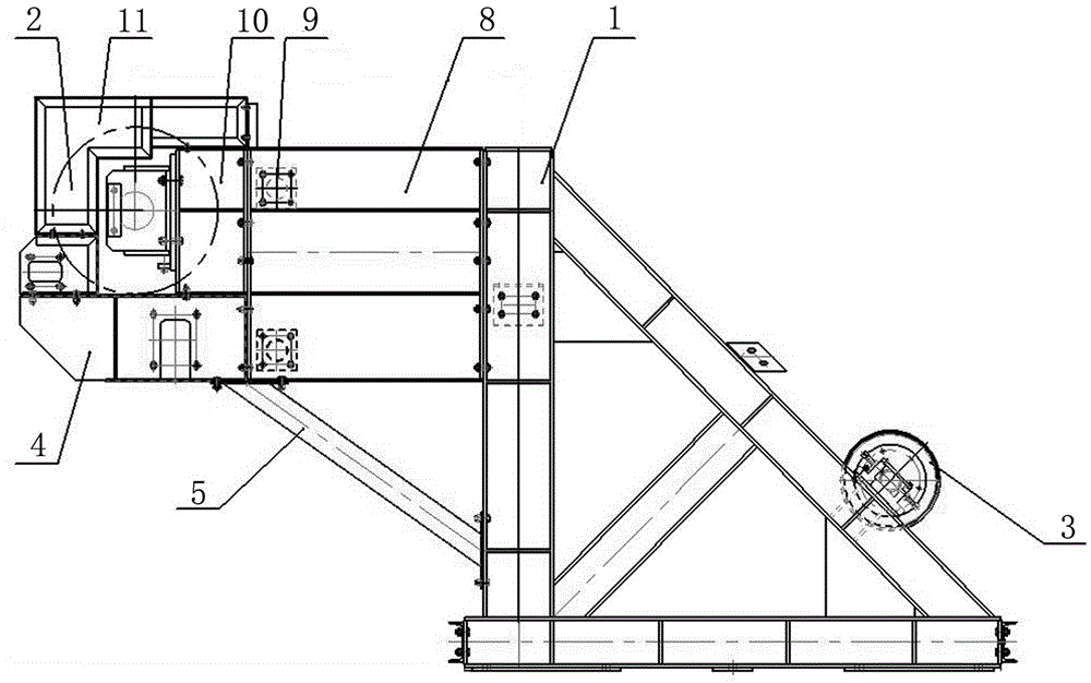 Coal unloading device for high-power belt conveyor