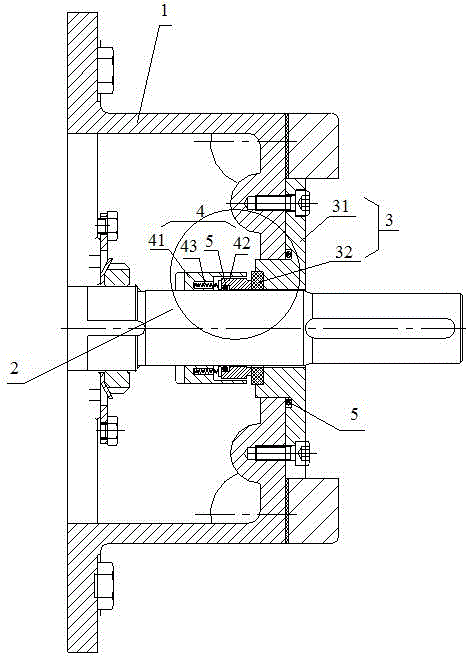 Front cover sealing device of vacuum pump