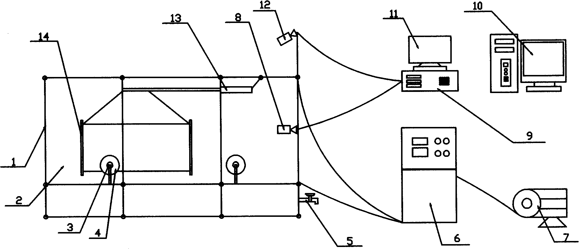 Marine oil overflow air slaking simulation system