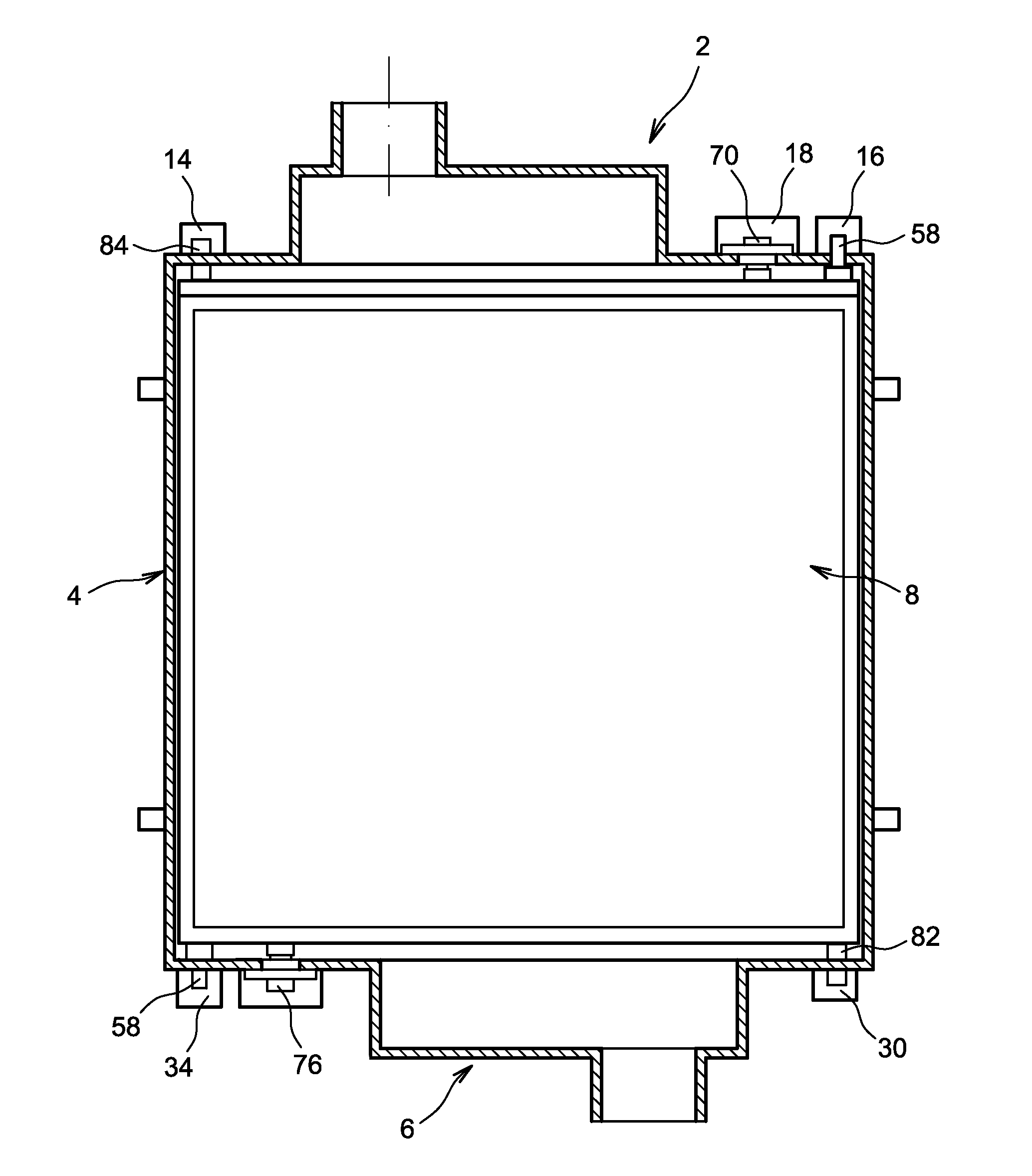 High-temperature and high-pressure electrolyser of allothermal operation