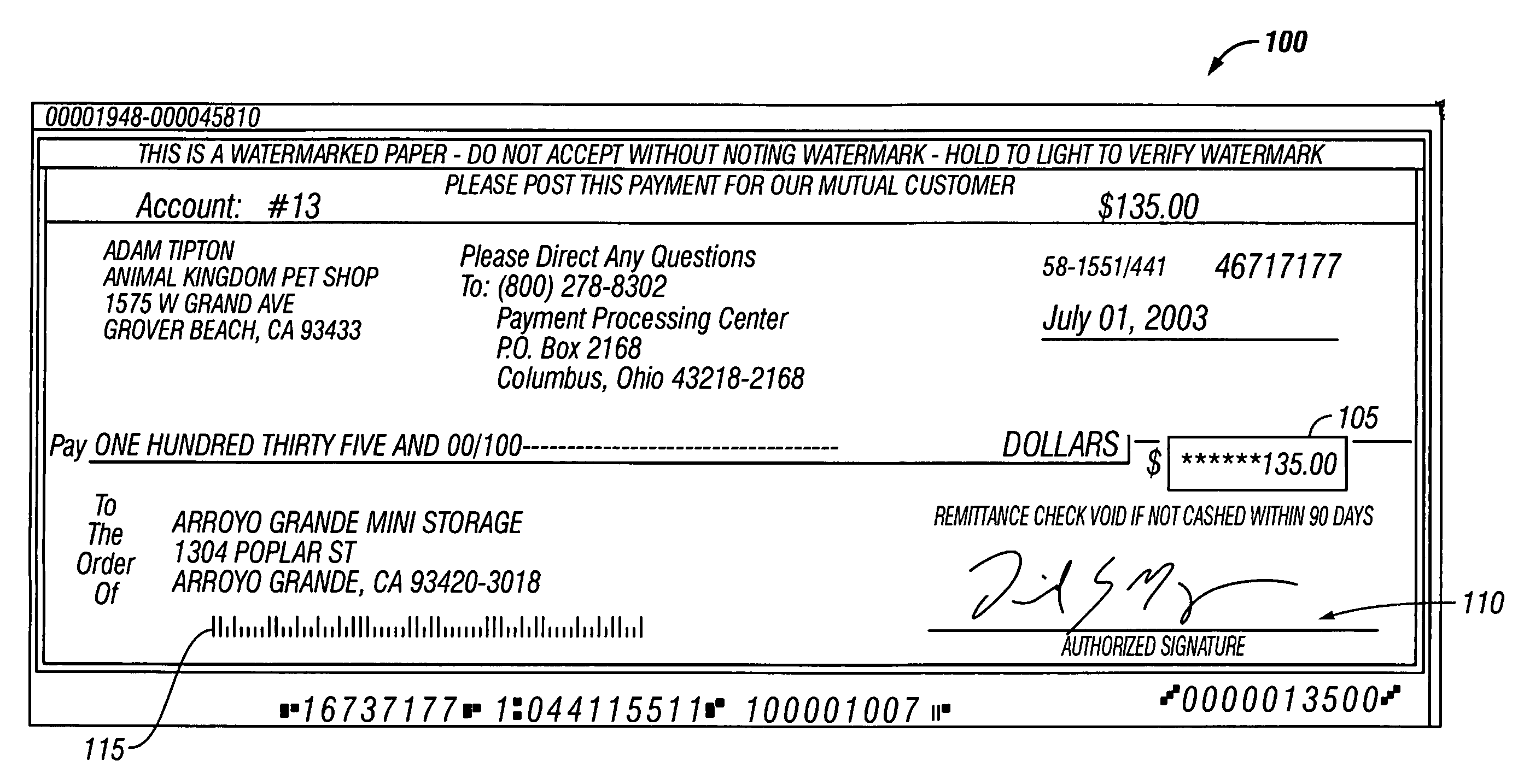 System and method for check fraud detection using signature validation