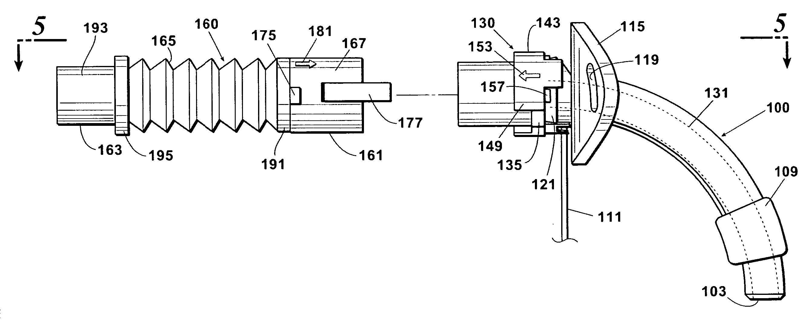 Ventilator to tracheotomy tube coupling