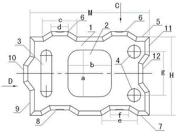 Building block shaped like Chinese character 'qu', sinking mattress system of building blocks shaped like Chinese character 'qu' and construction method of sinking mattress system of building blocks shaped like Chinese character 'qu'