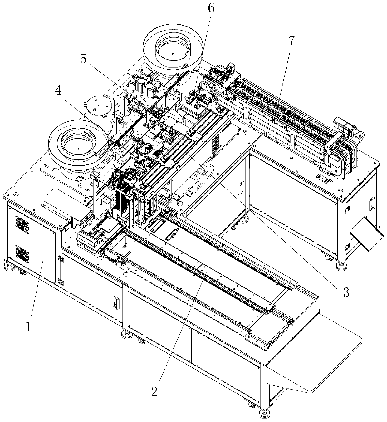 Automatic glue dispensing assembling device for concave pads of positive and negative electrodes of lithium battery