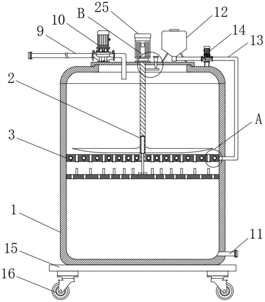 Wastewater treatment device for garment fabric disinfection