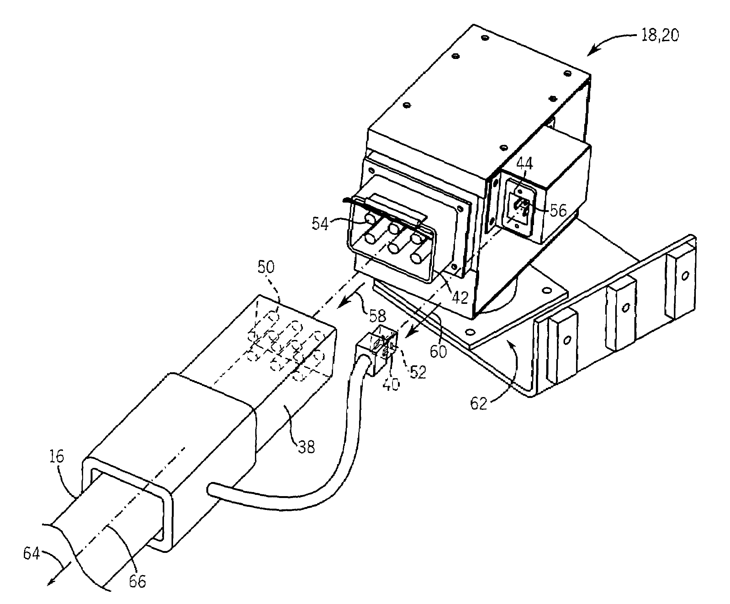 Aviation ground power unit connection system and method incorporating same