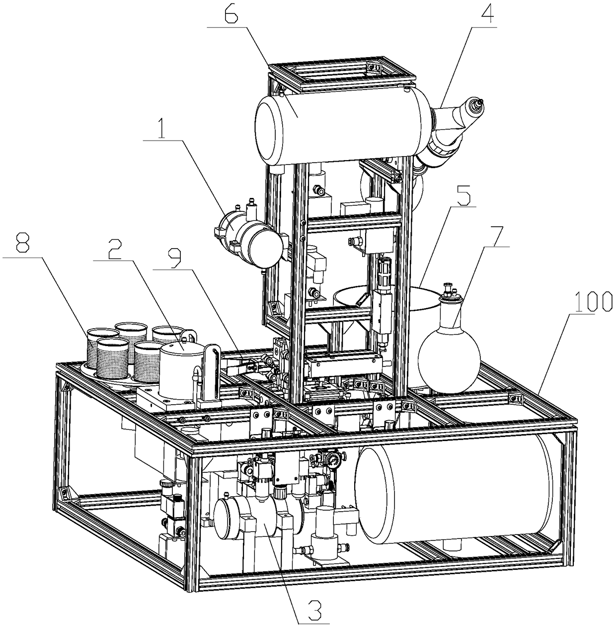 Automatic traditional Chinese medicine extraction concentration integration device