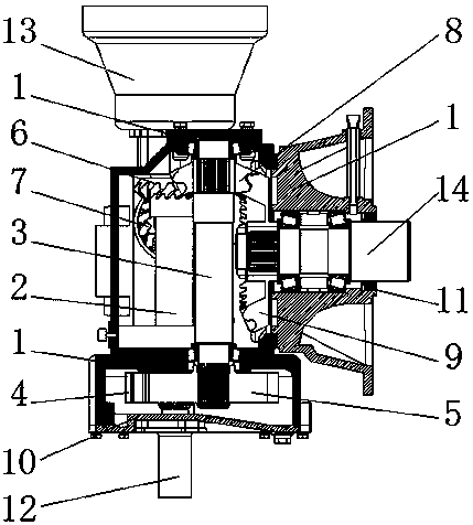 Power drive harrow gearbox