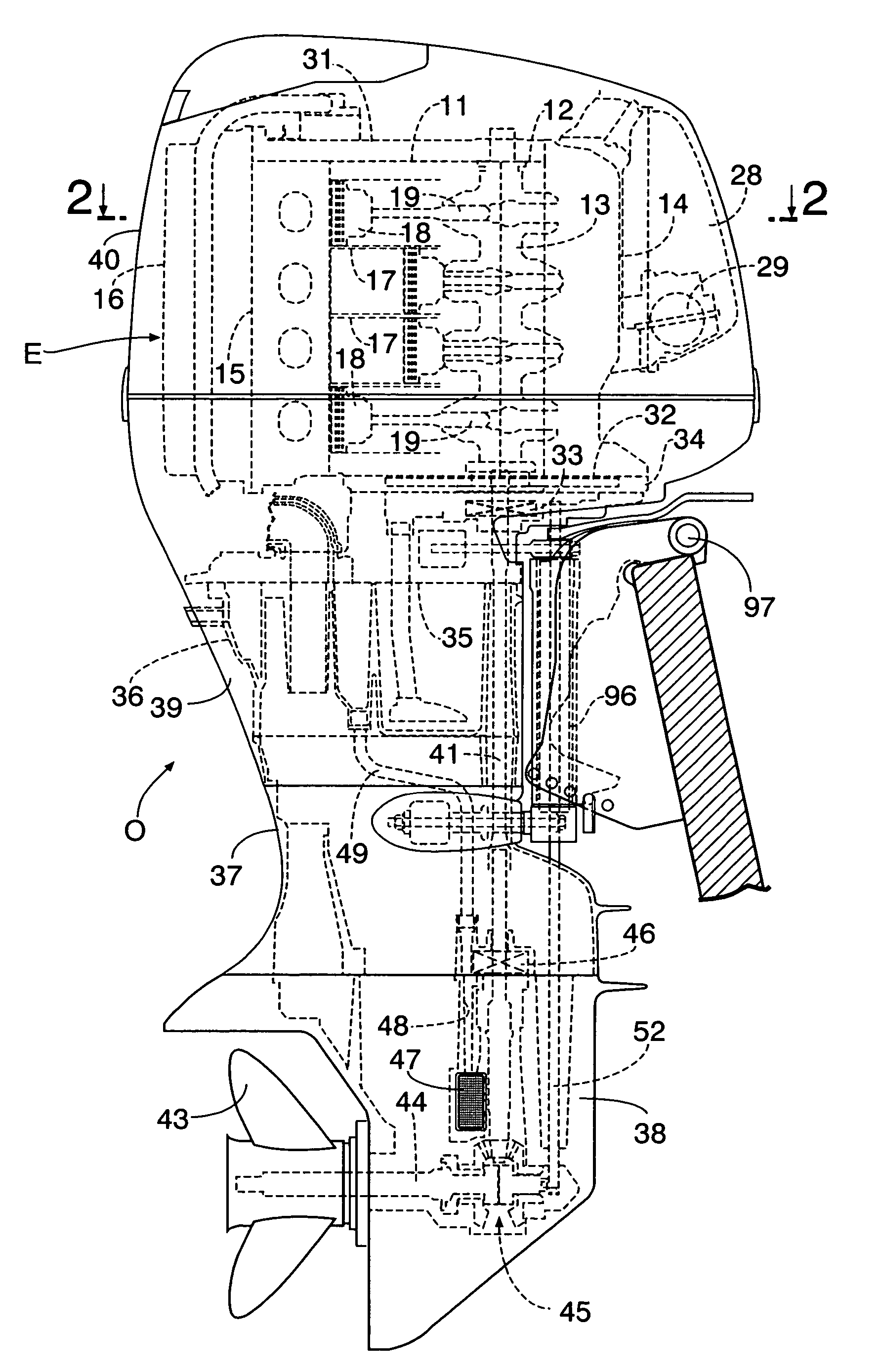 Water-cooled engine