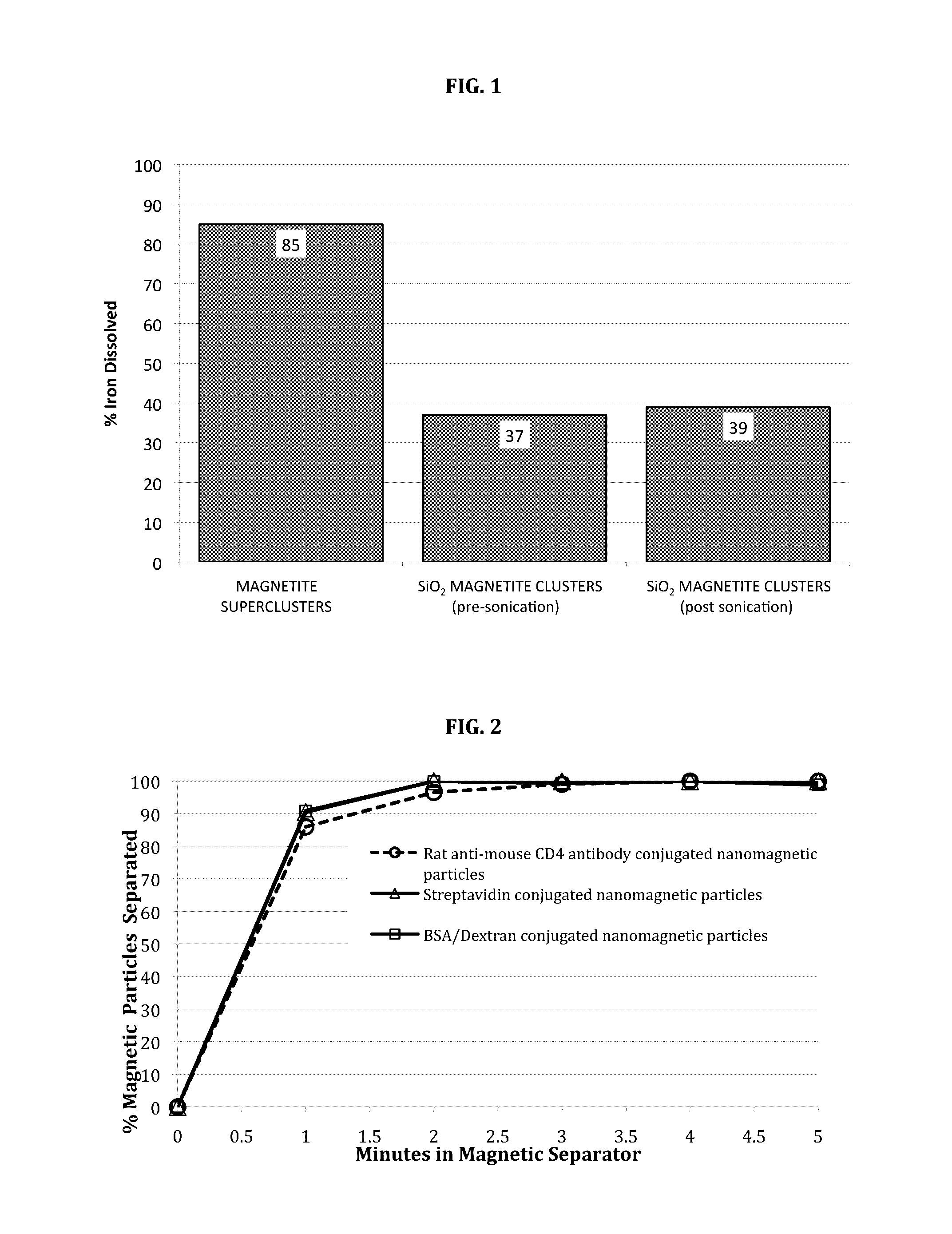 Stable nanomagnetic particle dispersions