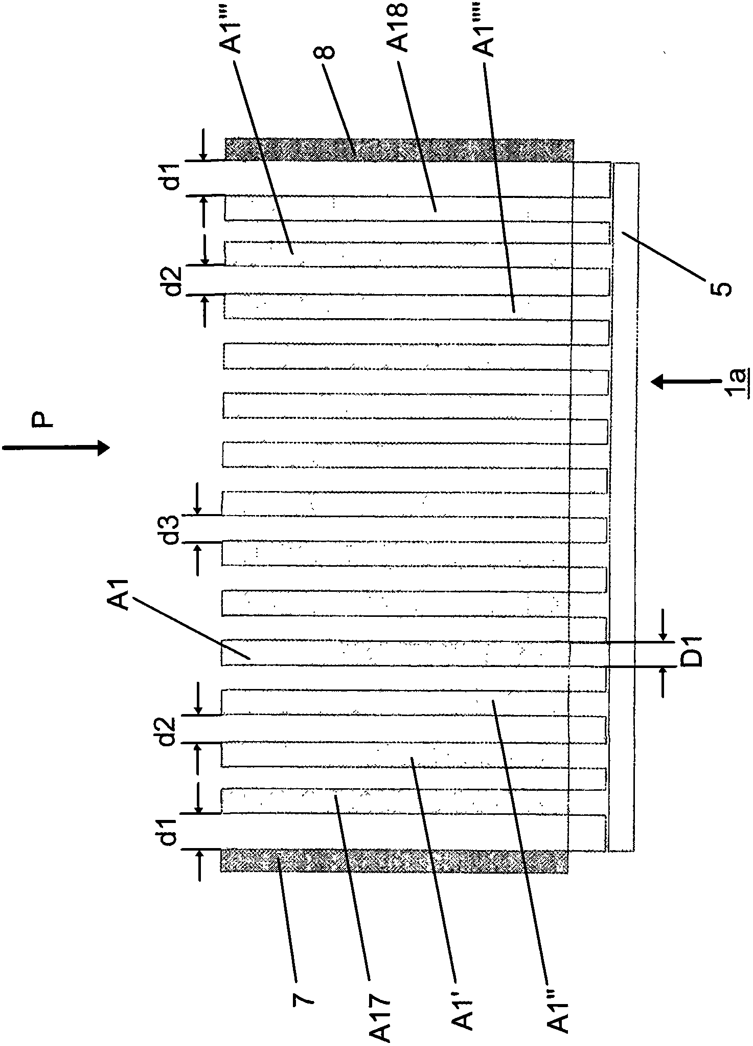 Arc-extinguishing piece arrangement