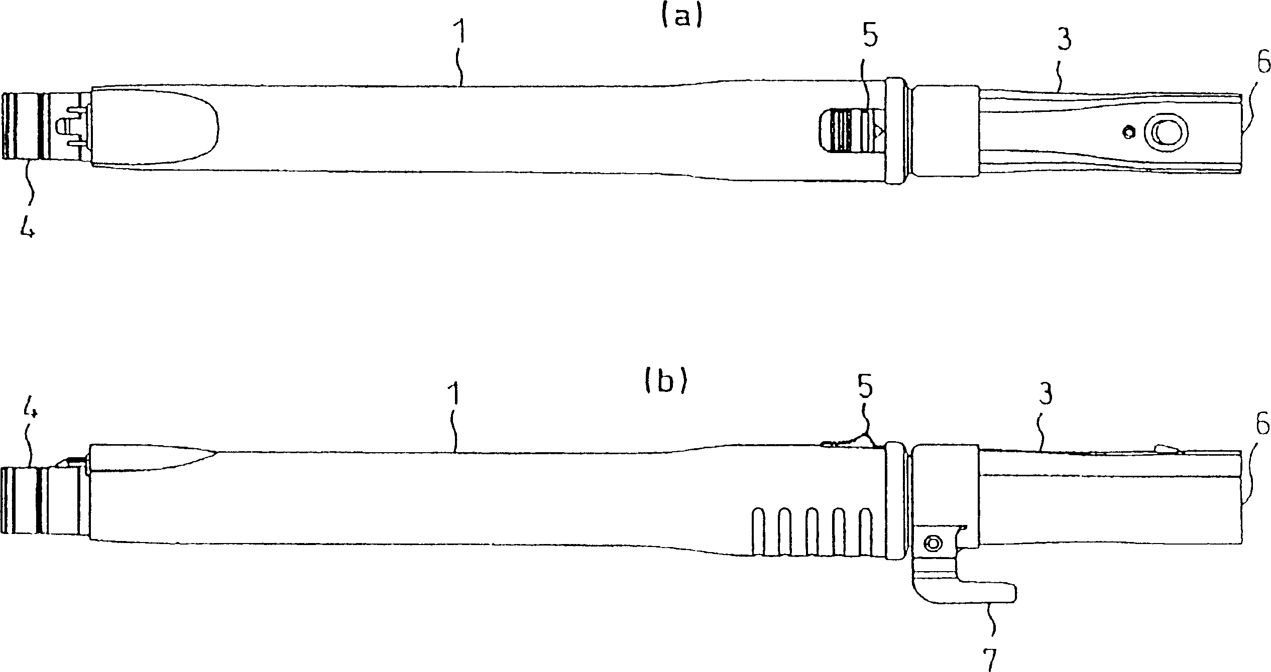 Telescopic tube for electric vacuum cleaner