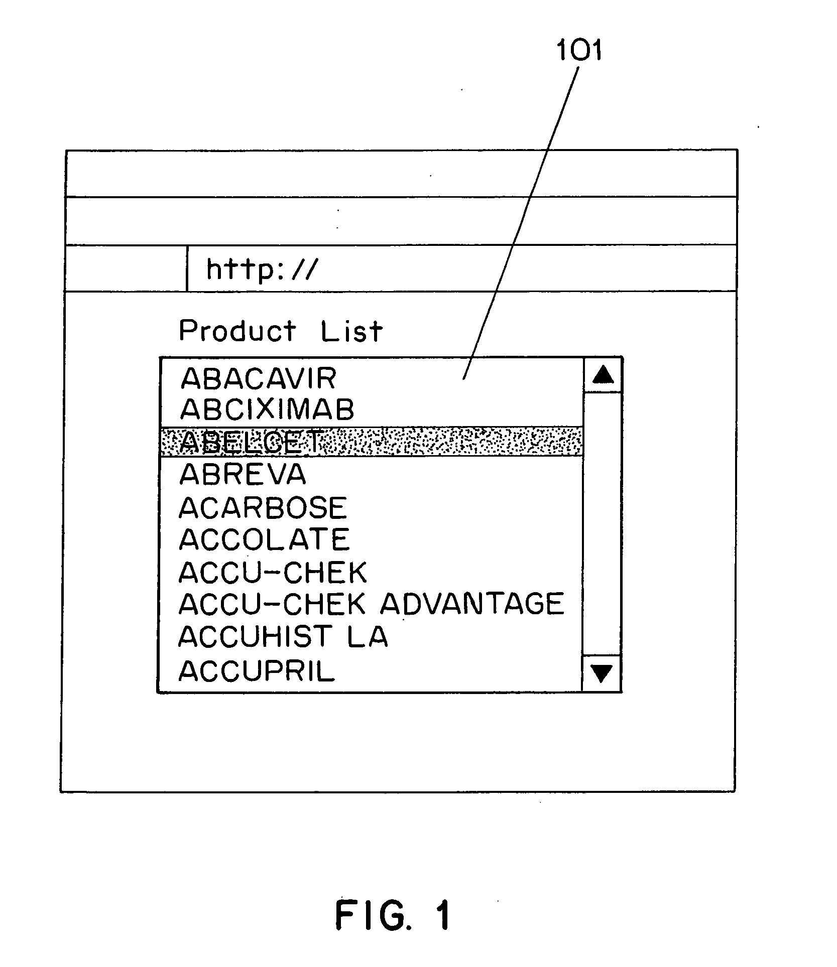 Method and system of displaying an instantaneous summary of selections of a listbox