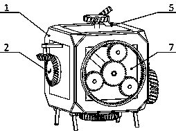 Teaching aid for demonstrating gears in six-sided mode