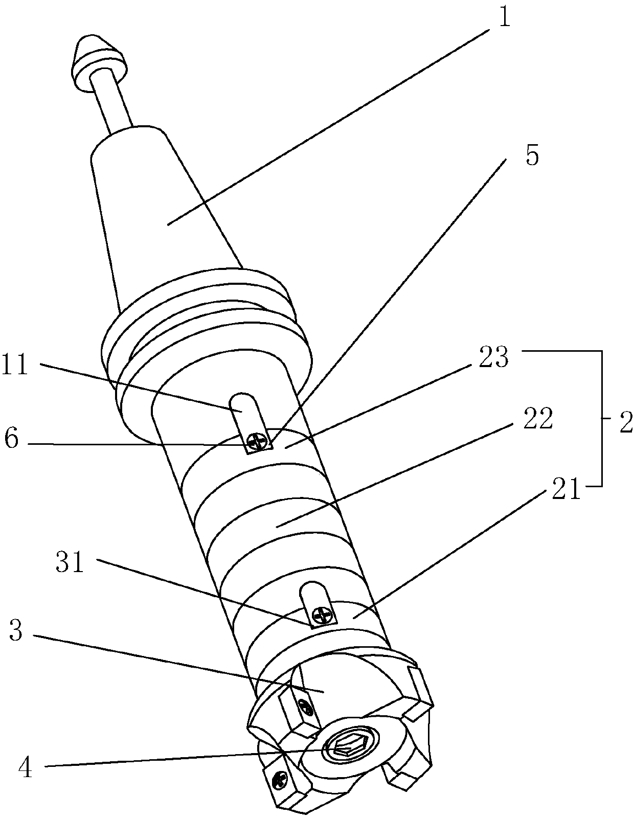 Special milling cutter for CNC milling machine