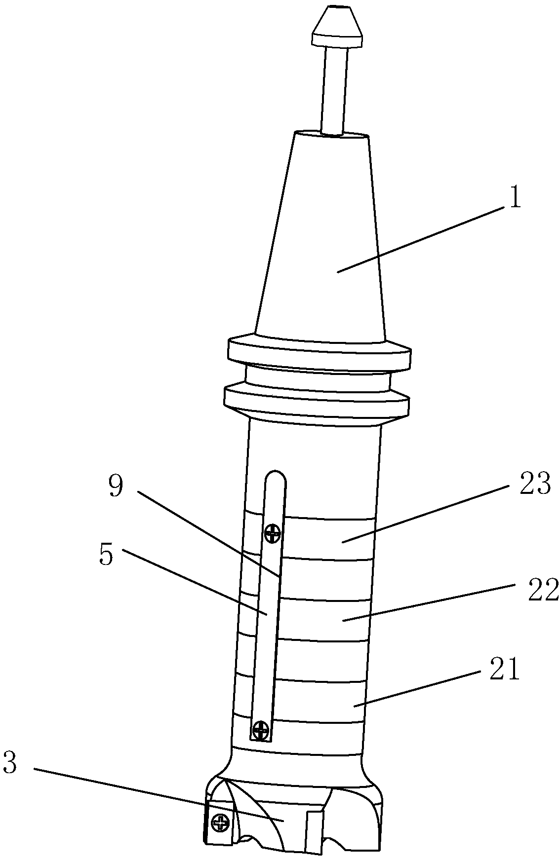 Special milling cutter for CNC milling machine