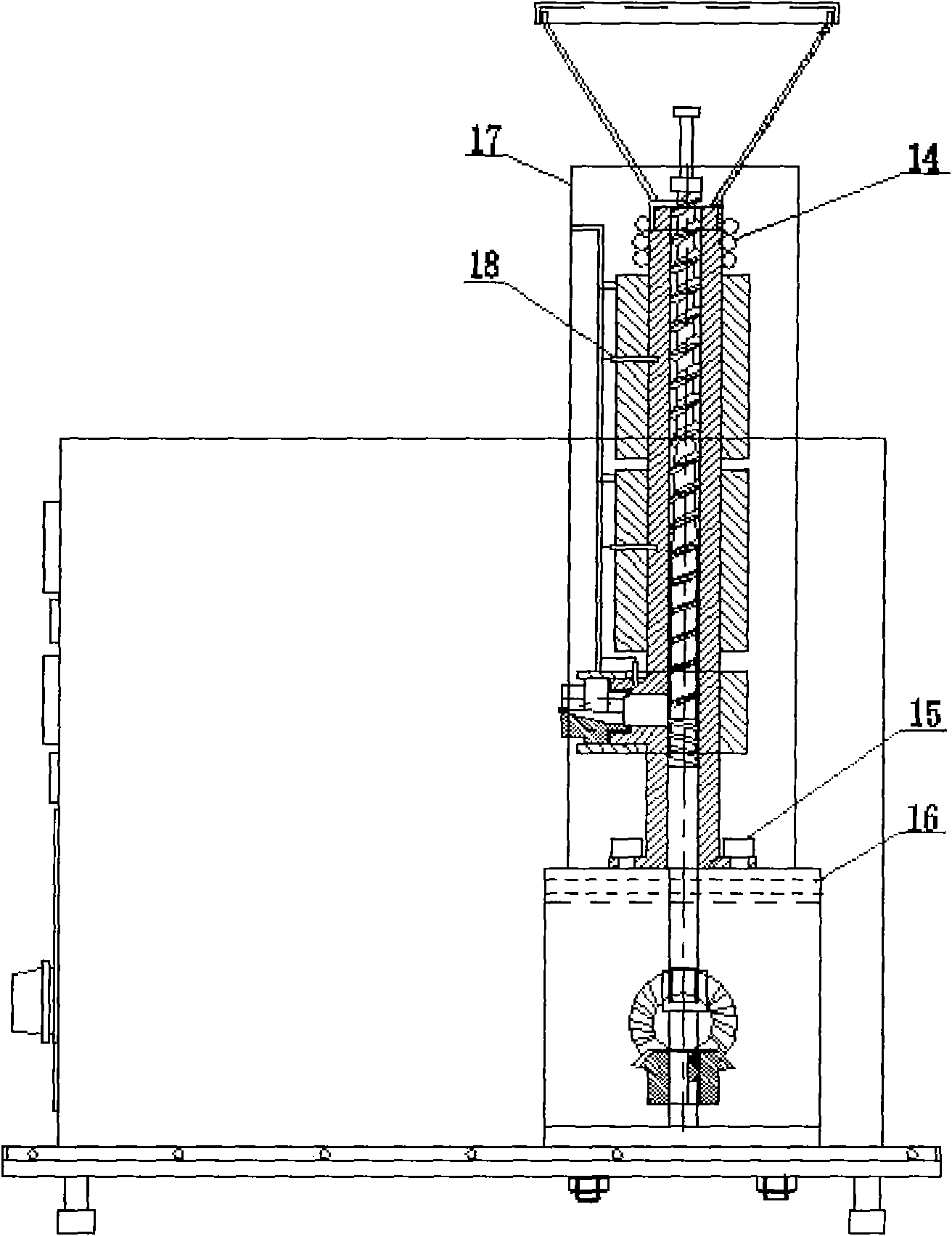 Small micro high-temperature mixing extrusion vertical testing machine