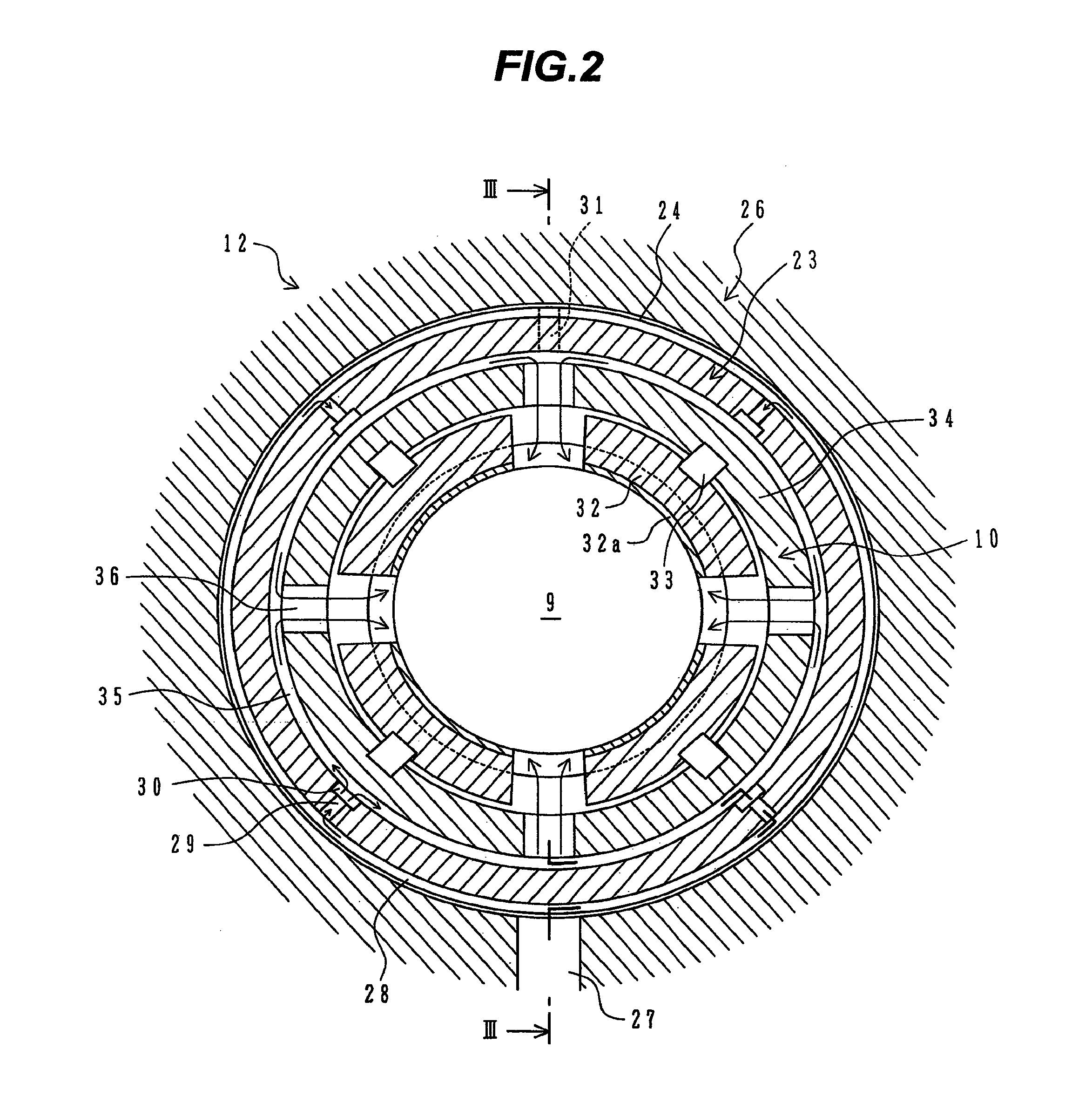 Bearing device of gas turbine power generation equipment and gas turbine power generation equipment