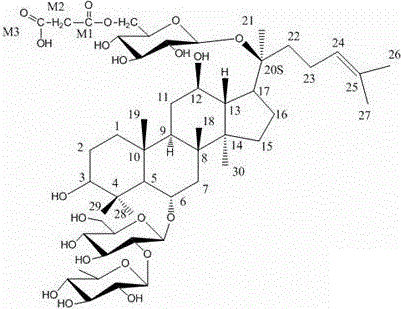 A kind of malonyl ginsenoside re and preparation method thereof