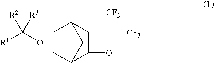 Cyclic fluorine compounds, polymerizable fluoromonomers, fluoropolymers, and resist materials containing the fluoropolymers and method for pattern formation