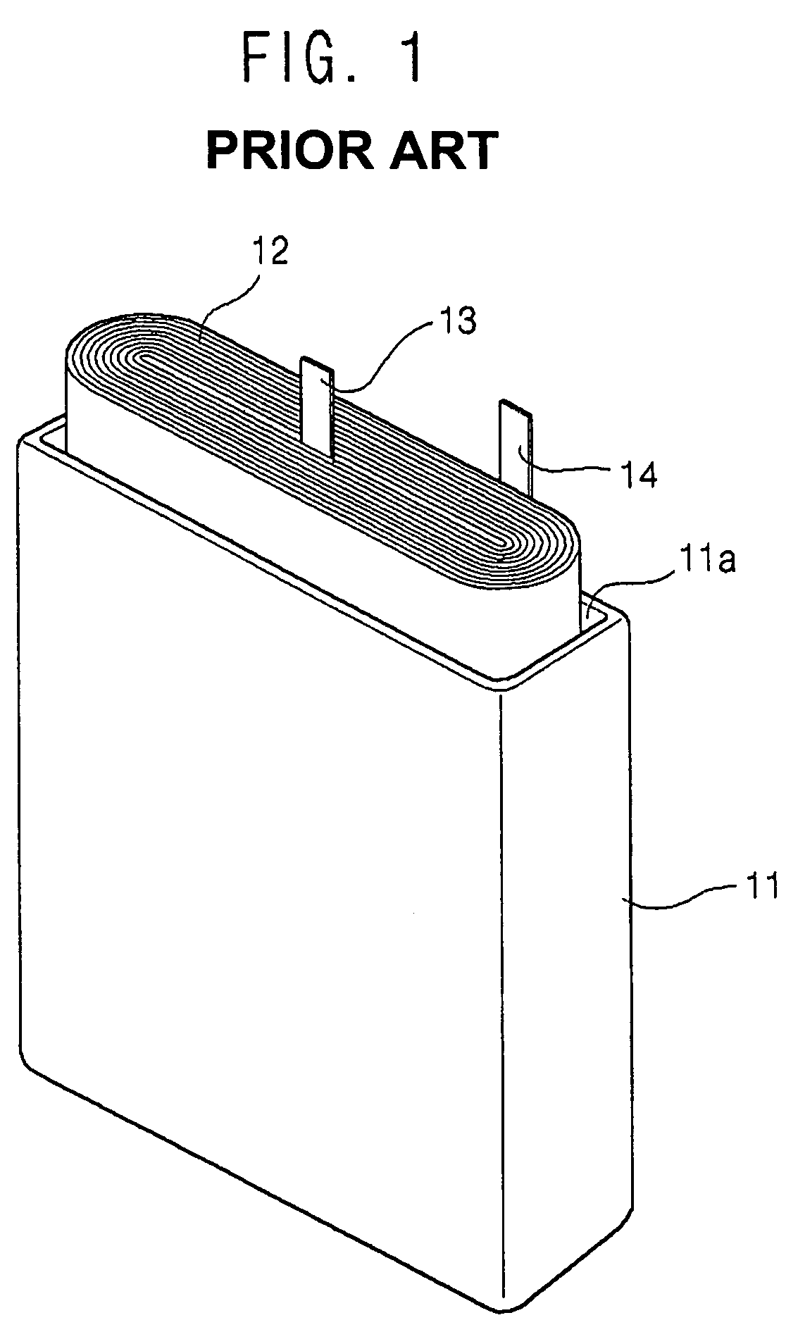 Secondary battery and method with electrode tap positioned at short side portion of secondary battery can