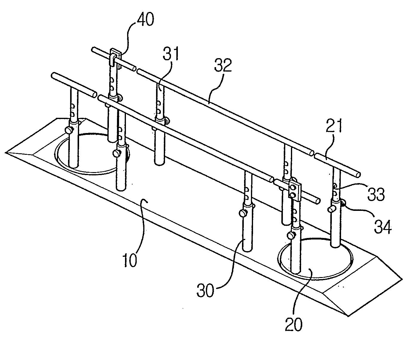 Parallel Bars Instrument For Walking Exercise