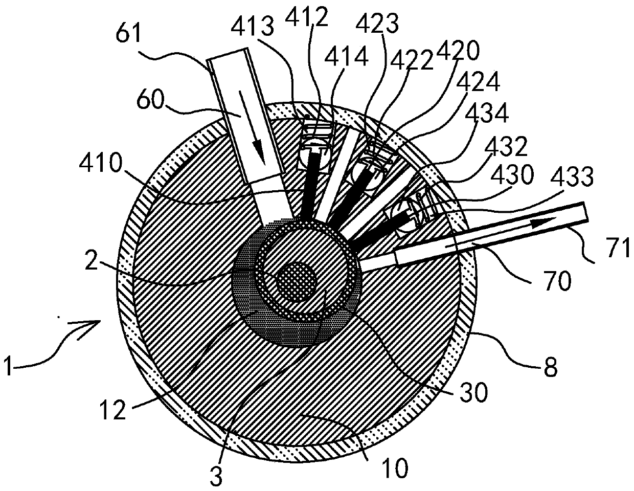 Oil and gas separation type air conditioning compressor