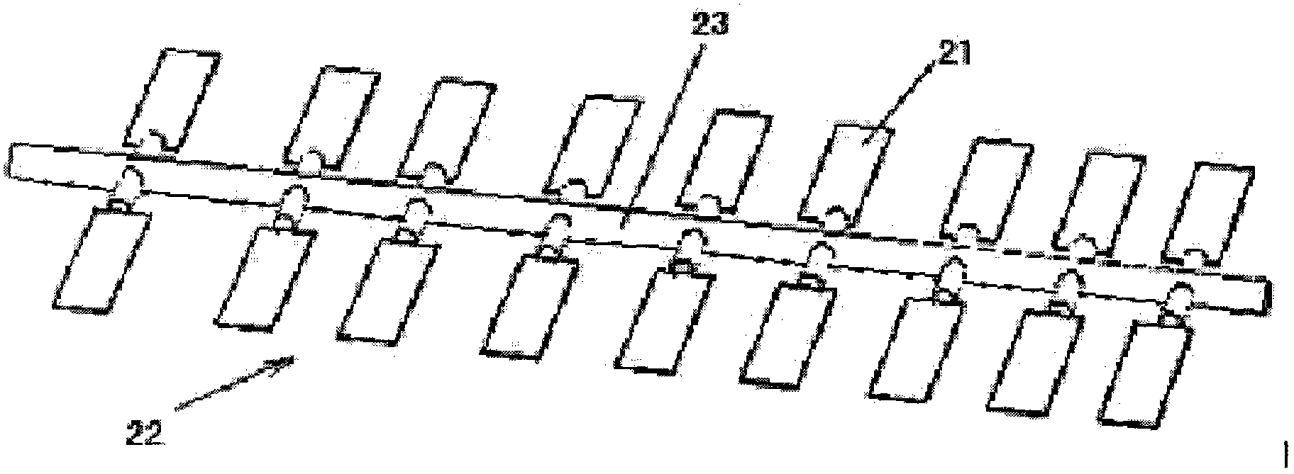 Chain type false nail tree feeding and dismounting device