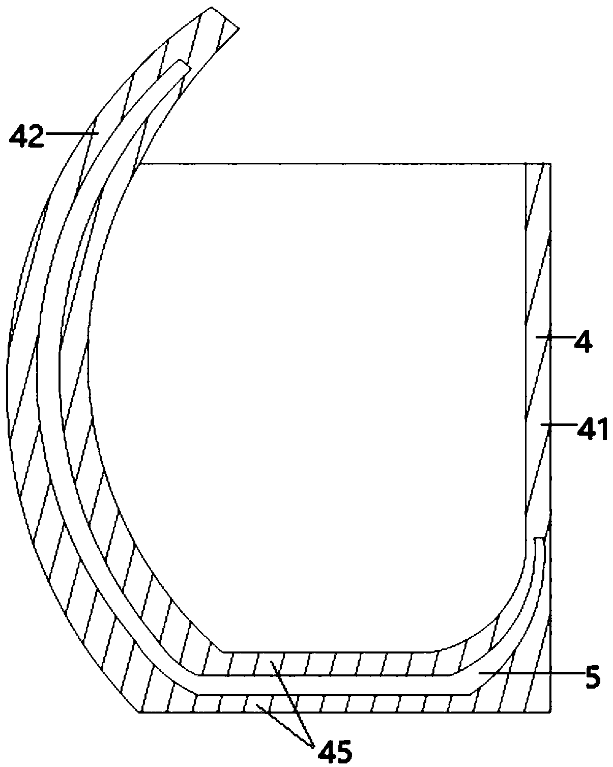 Feeding device and method for cattle farms