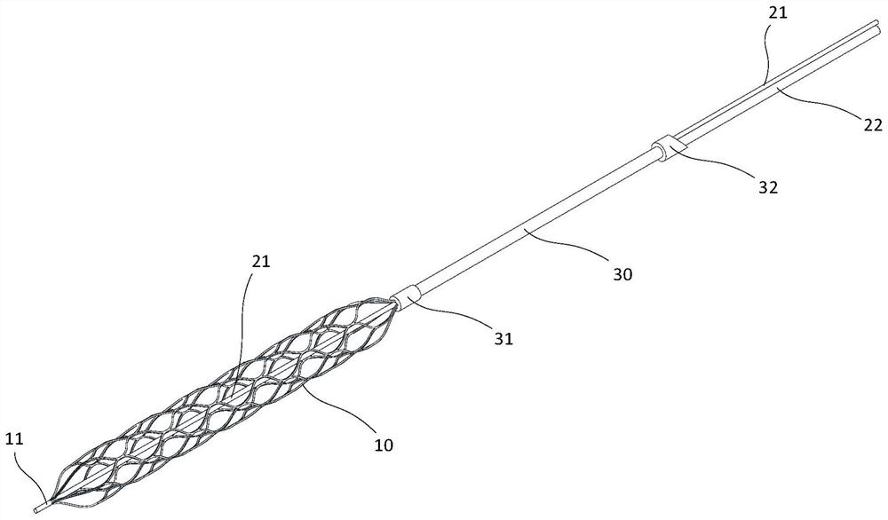 Adjustable support type thrombus extraction device