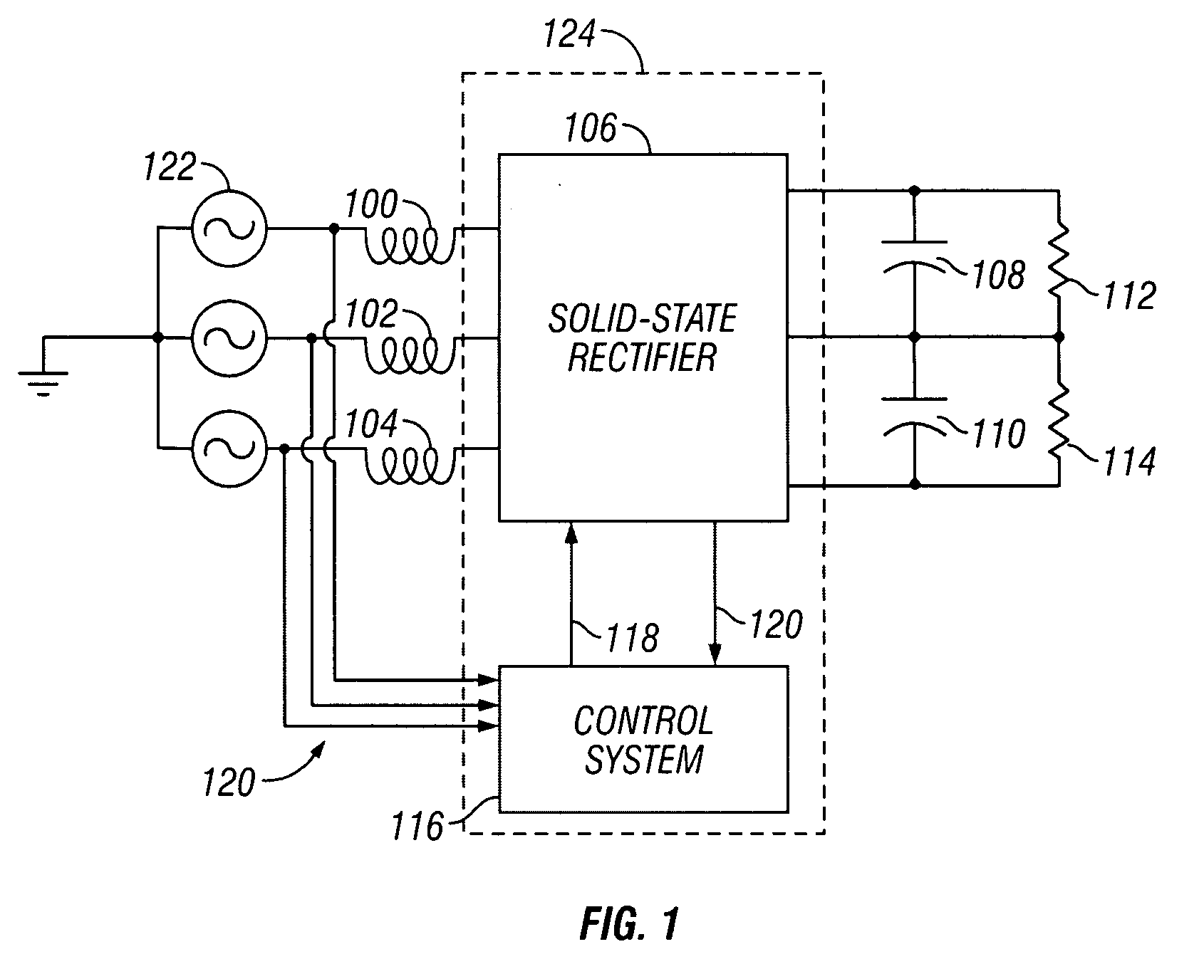 Three phase rectifier and rectification method