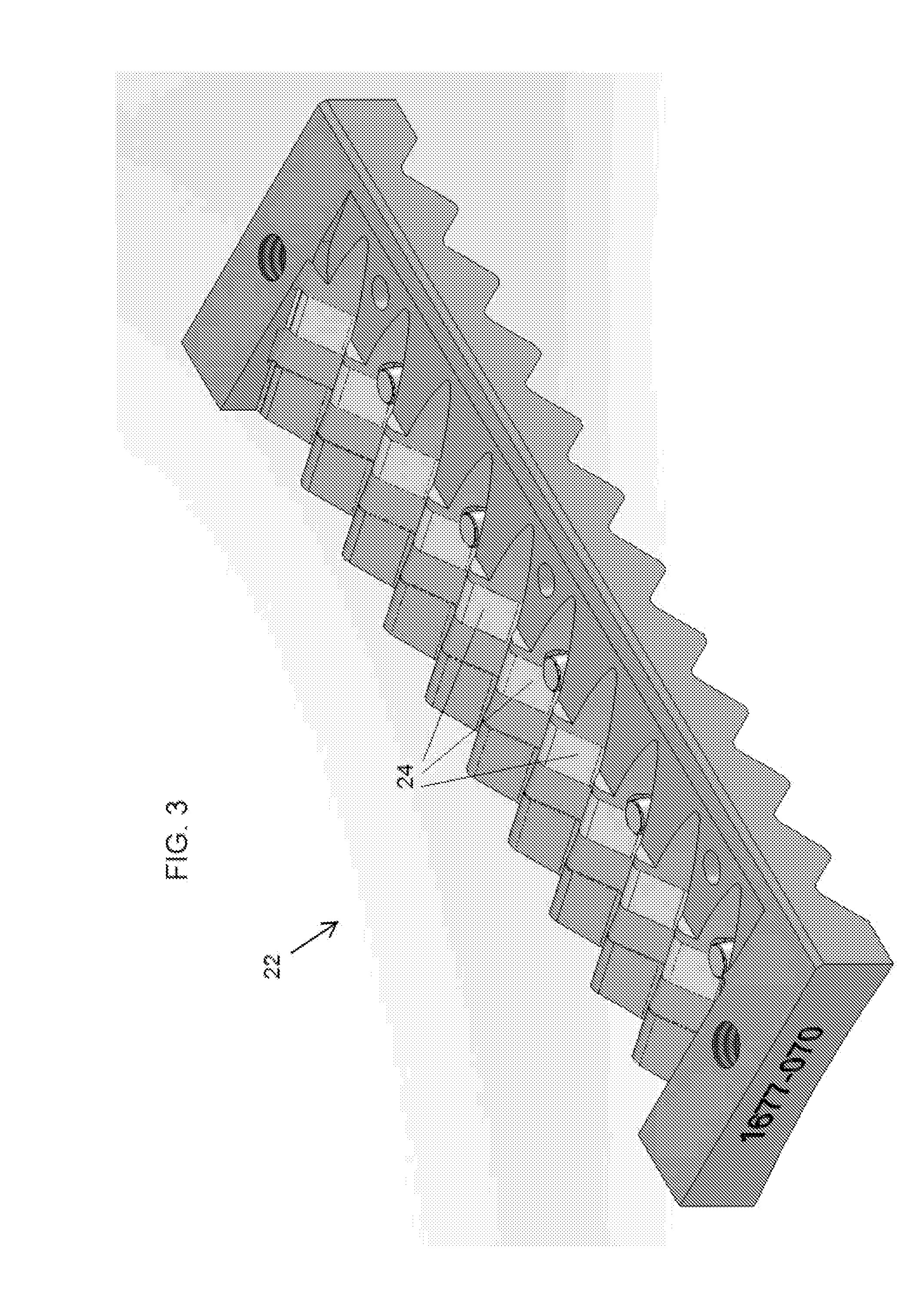 Knife assembly with tab blade