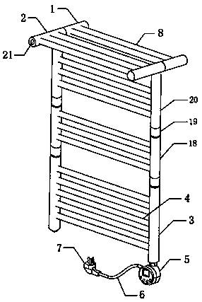 Removable intelligent temperature control type drying frame