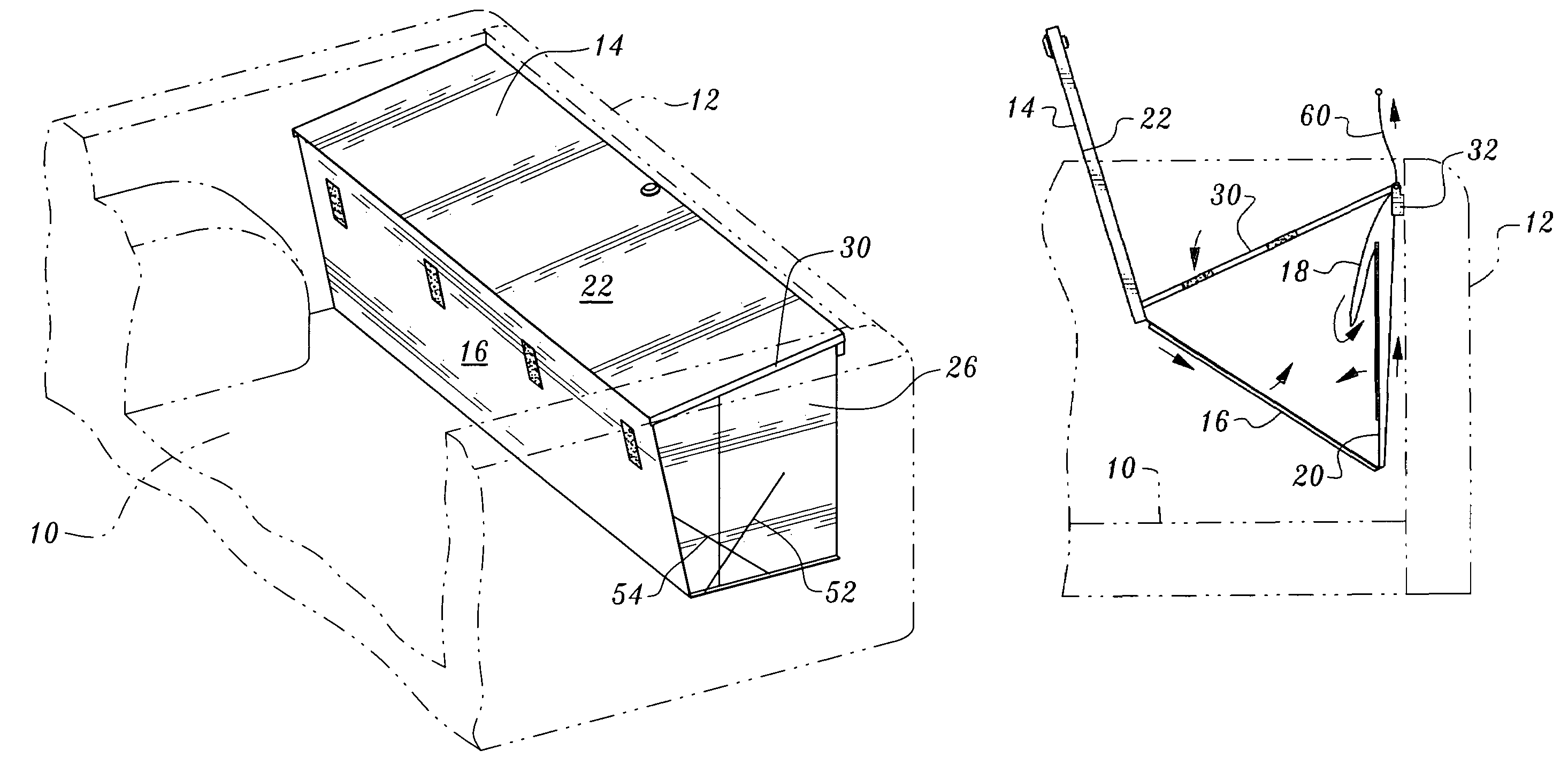 Collapsible storage container for vehicles