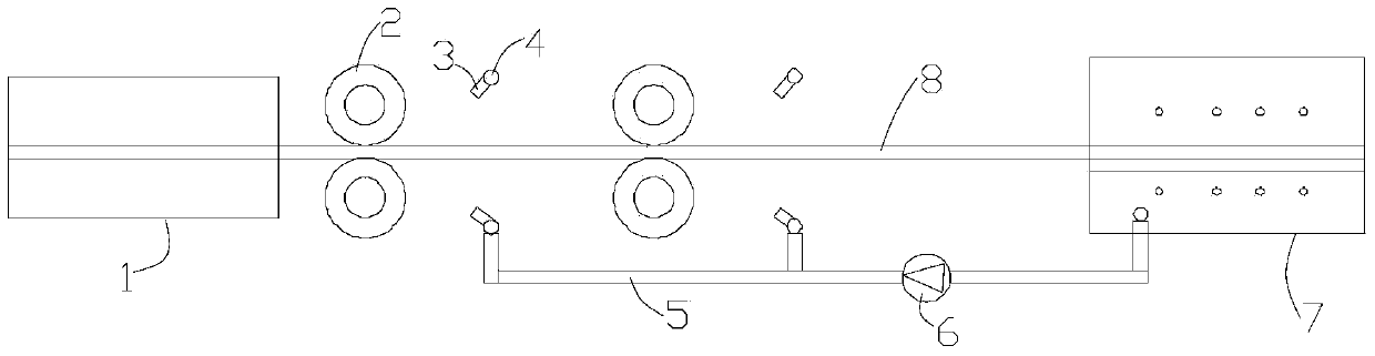 Surface watermark control device for acid pickling of hot-rolled strip steel and watermark control method