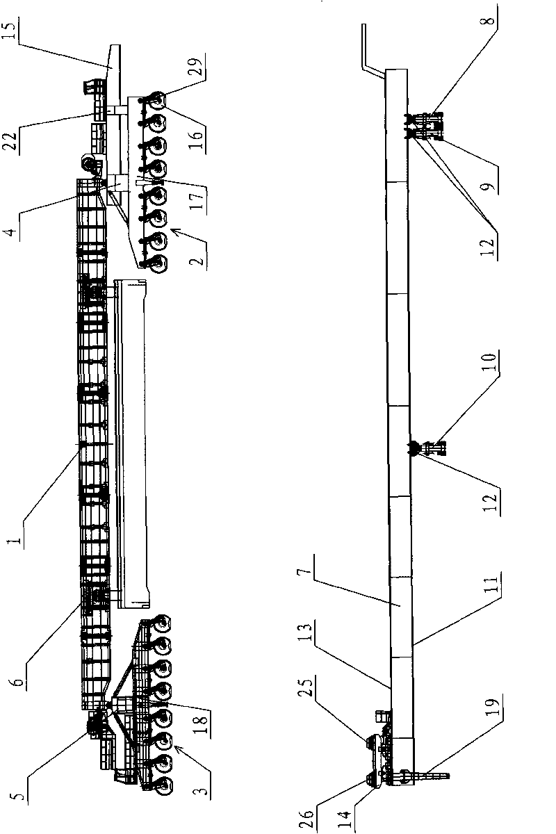 Mountainous area multifunctional bridge conveying-erecting machine and bridge-erecting method