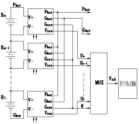 Series battery pack and single terminal voltage detection method of series battery pack