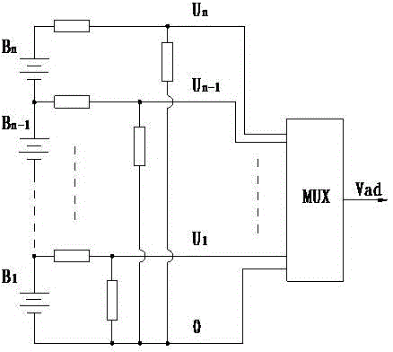 Series battery pack and single terminal voltage detection method of series battery pack