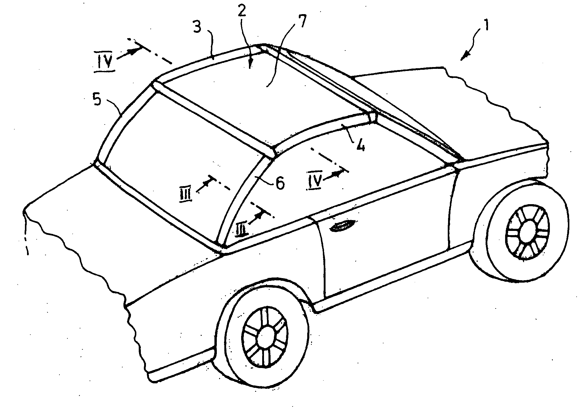 Folding top of a convertible automobile