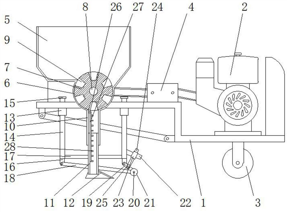 A layered fertilizer applicator for wheat